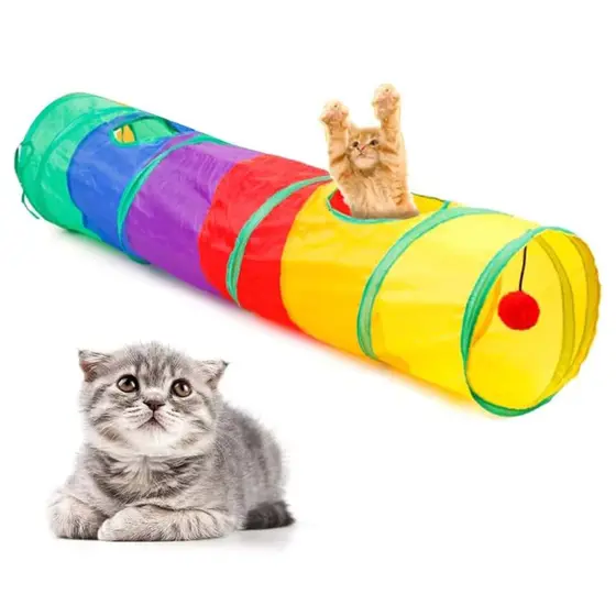 Tunel Gato Brinquedo Pet Animais Labirinto Interativo Portatil Compacto Brincadeira Petshop Retratil Coelho Bolinha – LEVA PRA MALHAR
