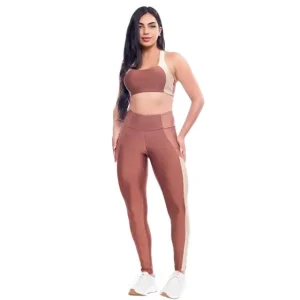 Conjunto Feminino Academia Fitness Recorte Bicolor Com Bojo – HYPE MODAS