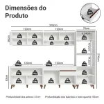 Armário de Cozinha Completa 310cm Reims Madesa 02