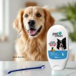 Kit Escova de Dentes Dupla e Creme Dental Pet Clean para Cães Gatos Cachorro Previne Mau Hálito