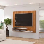 Painel para Tv até 55 Polegadas com Nichos DJ Móveis Ripe Freijó Off White – DJ MOVEIS