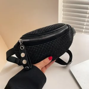 Bolsa Pochete Feminina Estilo Casual Tendencia Carnaval Strass Lançamento – AlwyStore