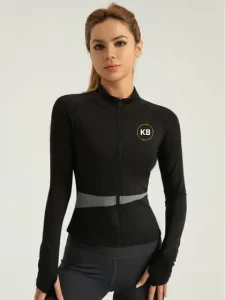 Jaqueta Lisa para academia Yoga Pilates Moda Feminina Fitness 4 cores Feminino – KB