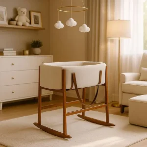 Berço Moises Bebê Conforto Portátil Com Alça de Couro Luxo – Modular Casa e Decoração