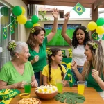 Piranha Cabelo presilha Cores Brasil Presilha tendencia copa mundo acessorios femininos