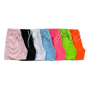 Kit 5 Bermudas Masculinas 3 Bolsos Com Elástico Com Amarração
