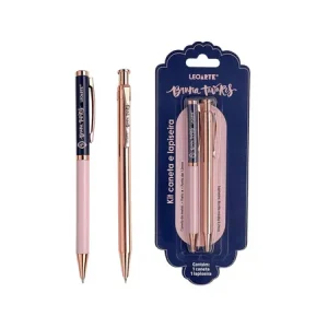 Kit Office Bruna Tavares Blister com 1 Caneta e 1 Lapiseira LeoArte Leonora Papelaria Criativa