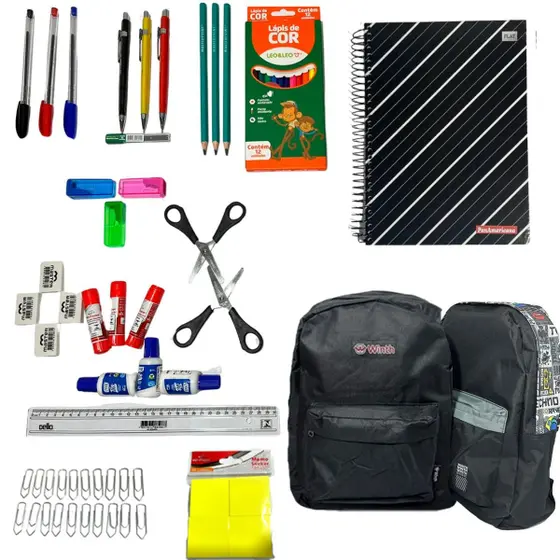 Material Escolar Completo Unissex Ensin Fundamental Medio Promo
