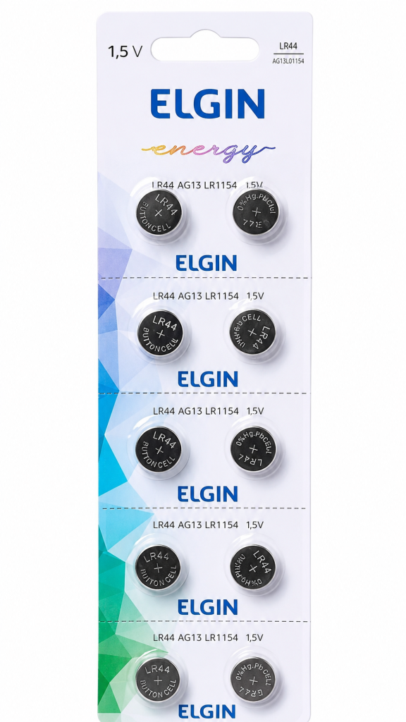Bateria – 1,5V – LR44 – C/10 – Elgin