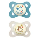 Kit com 2 Chupetas Night Mam 0-6m Tam1 Azul CH22221