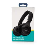 Headphone Bluetooth 5.3 Sem Fio ST-95 Rádio FM SD Dobrável Graves Potentes Microfone Branco