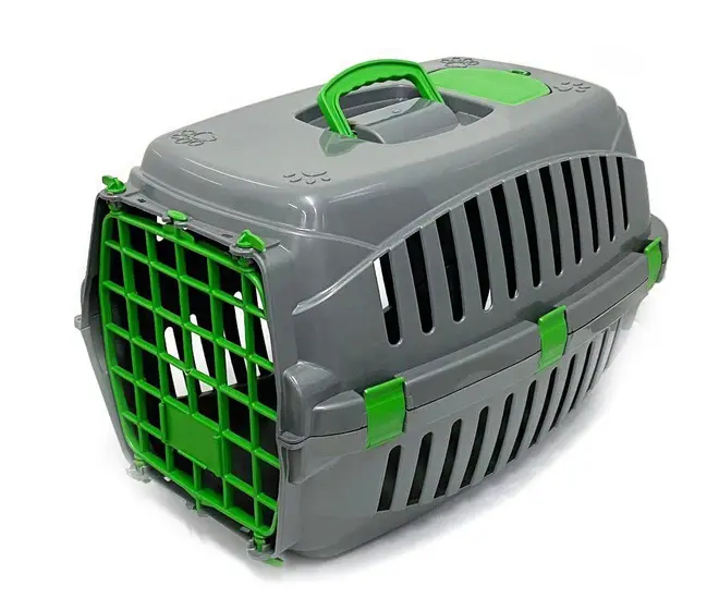 Caixa Transporte Pet N2 GREY para Cães ou Gatos Plástico – Christino