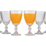 Jogo de Taças de Vidro 330ml 6 Peças Haus – Bico de Jaca Empire