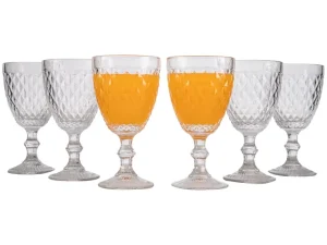 Jogo de Taças de Vidro 330ml 6 Peças Haus – Bico de Jaca Empire