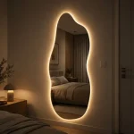 Espelho Orgânico Com Led 100×50 Decorativo Moderno – Casa Dos Vidros