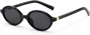 Óculos De Sol Feminino Preto Oval
