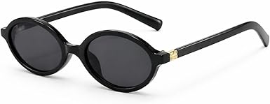 Óculos De Sol Feminino Preto Oval