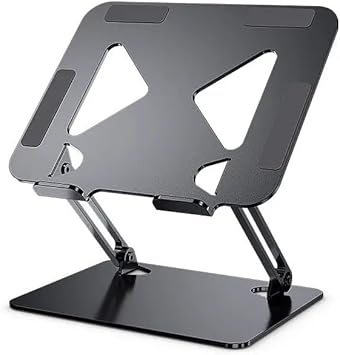 Suporte Para Notebook Ergonomico Ajustavel – Feito em Metal Resistente Leve Estavel Para Notebook Até 19 Polegadas (Mid Night)
