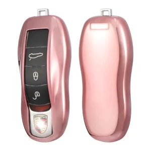 Adequado para Porsche chave capa saco Cayenne MACAN Palamela TPU borracha macia chave do carro escudo fivela meio pacote