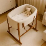 Berço Moises Bebê Conforto Portátil Com Alça de Couro Luxo – Modular Casa e Decoração