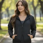 Jaqueta Corta Vento Feminina Leve Capuz Bolso Ziper Fitness Academia Treino – Selene