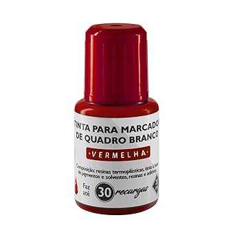 TINTA PARA MARCADOR QUADRO BRANCO – 20ML – VERMELHO