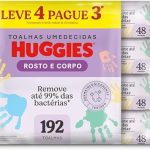 Lenços Umedecidos Huggies Rosto e Corpo Limpeza 4 x 48 Un