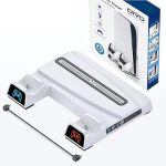 Suporte Base Multifuncional Com Cooler Carregador Indicador Led Para Console Playstation