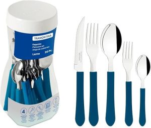 Faqueiro Inox 20 peças Leme Azul – Tramontina