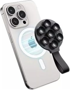 Suporte Magnético com Ventosa para iPhone – Fixação Segura em Qualquer Superfície