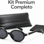 Óculos De Sol Feminino Preto Oval