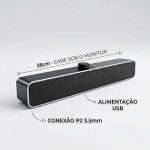 Caixa de Som – Soundbar Estéreo USB para PC Computador TV