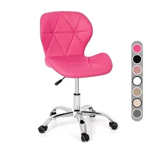 Cadeira Eiffel Slim Giratória com Estofado Penteadeira Base Cromada
