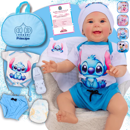 Bebê Reborn Menino Boneco Realista de Silicone com/sem Bolsa Maternidade
