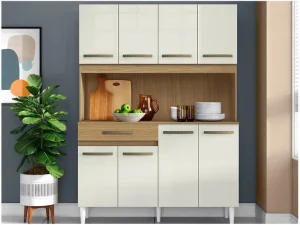 Armário de Cozinha Compacta Aramóveis Cleo 8 Portas