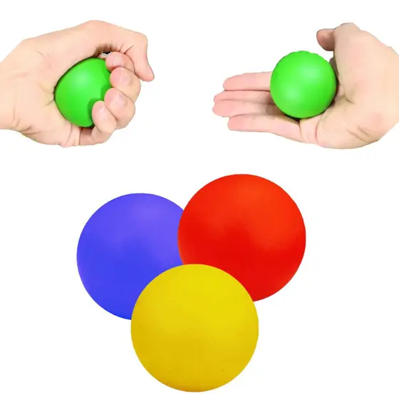 Kit 3 Bolas Exercitadora Fisioterapia Bolinha De Mão Lisa – Apolo Brinquedos
