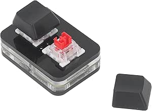 Teclado Com 2 Teclas, Teclado Mecânico Multifuncional, Interruptor Vermelho, Boa Textura, Fácil de Programar para Jogos de Ritmo (Preto)