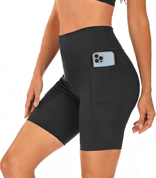 Shorts Academia Feminino Short Cintura Alta de Yoga Treino Ginástica Modeladora Com Bolso