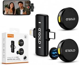 Microfone de Lapela Sem Fio
