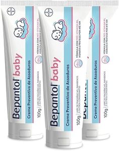 Kit 3 Cremes Pomadas de Assaduras Vit B5 com 100g cada, Total 300g – Bepantol Baby
