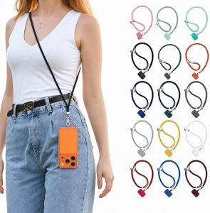 Cordão Corda Alça De Pescoço Para Celular Ajustável Universal Salva Celular Nylon Resistente Mosquetão Premium Transversal Tiracolo Crossbody Compatível Com Capinha Smartphone Chaveiro