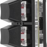 Teclado Com 2 Teclas, Teclado Mecânico Multifuncional, Interruptor Vermelho, Boa Textura, Fácil de Programar para Jogos de Ritmo (Preto)