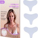 Kit 3 Adesivos Silicone Anti Rugas Colo e Peito – Efeito Lifting Enquanto Dorme Reduz Linhas de Expressão Reutilizável até 30x Alternativa Natural Muy Bela