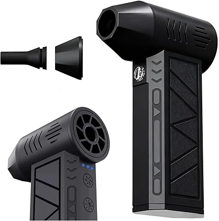 Mini Soprador de Ar para PC, Espanador Elétrico Portátil Sem Fio, Turbo Fan Recarregável USB-C de Alta Potência para Limpeza de Teclado, Computador e Carros