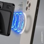 Gshield Aro Adesivo Metálico Anel Magnético Adaptador Universal Ultrafino para Carregamento sem Fio Compatível com MagSafe