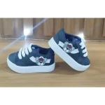 Tênis bege ou azul com branco urso marinheiro de bebê estiloso menino infantil casual batizado