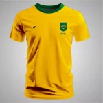 Camiseta Brasil Dry Fit Esportiva Masculina Academia Fitness Camisa Torcida – Diuber