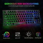 Teclado e Mouse para Games CHONCHOW – 87 Teclas TKL RGB