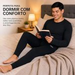 Conjunto Térmico Segunda Pele Unissex, Blusa e Calça Flanelada