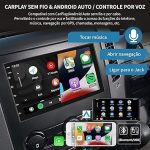 FINYQBET Automotivo Multimídia 7 Polegadas com Carplay, Bluetooth, Tela Sensível ao Toque HD, Câmera de Ré 170°- Compatível com Carros e Caminhões, Ideal para Motoristas que Buscam Segurança